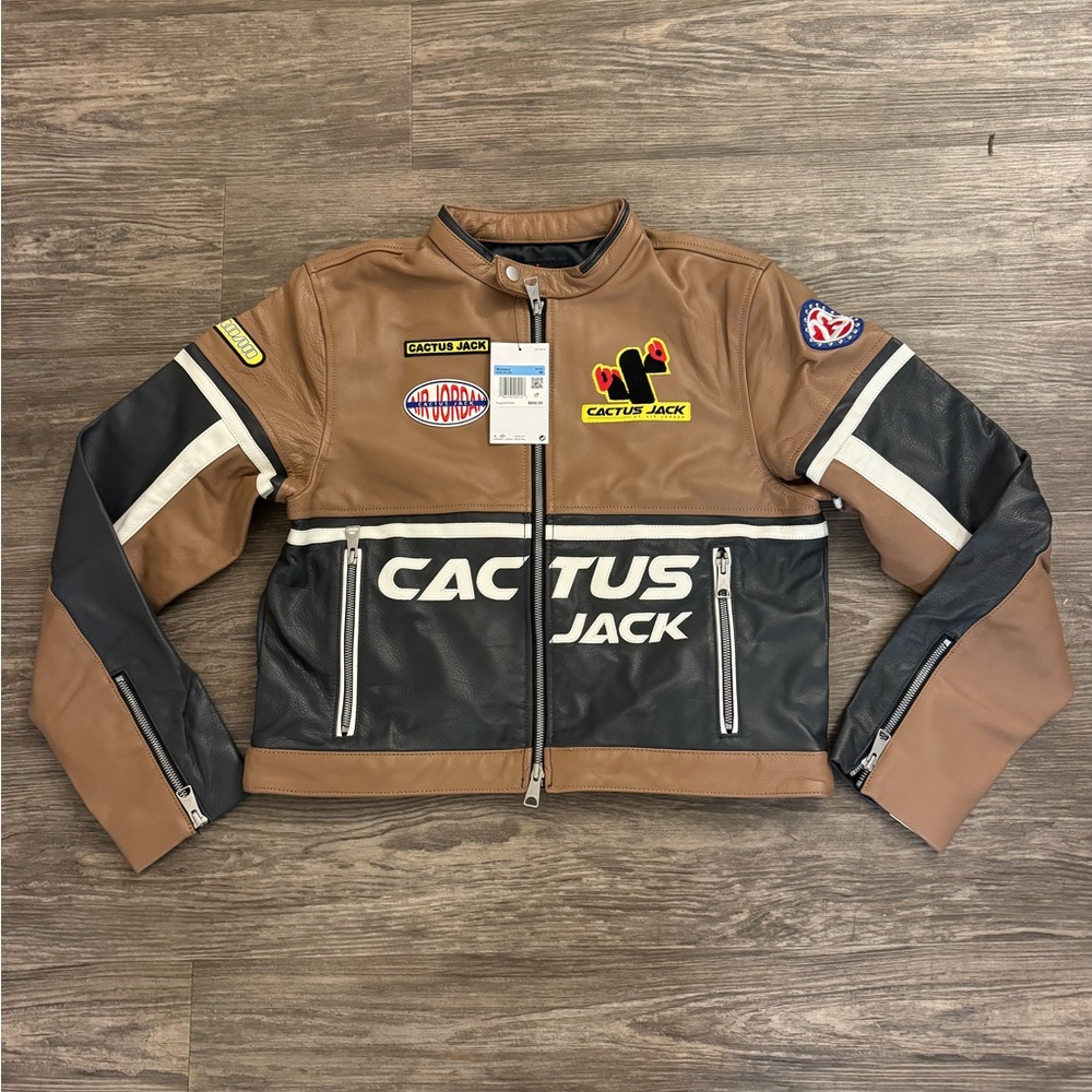 Jordan x Travis Scott Cactus Jack Women's Leather Jacket